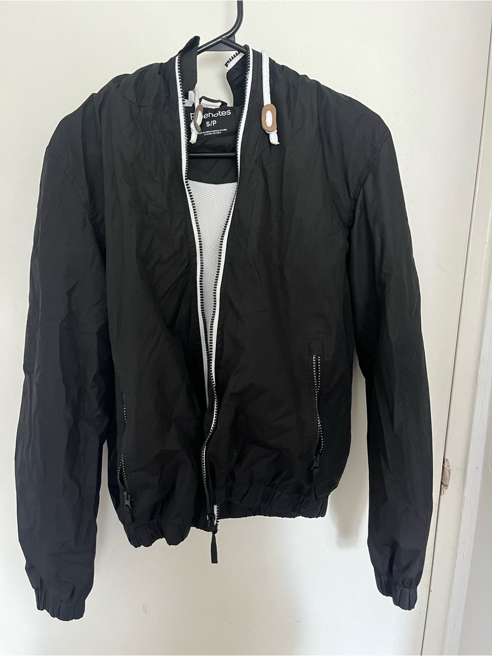 Bluenotes Black Windbreaker Jacket with White Trim